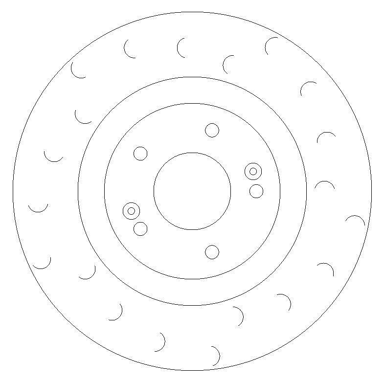 Hyundai I20N Front C-Hook Grooved Brake Discs