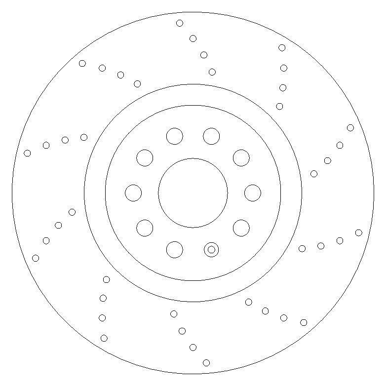 Rear Drilled Brake Discs 310 mm to fit Audi A3 (8P1) Cupra / Seat / Skoda / VW and others