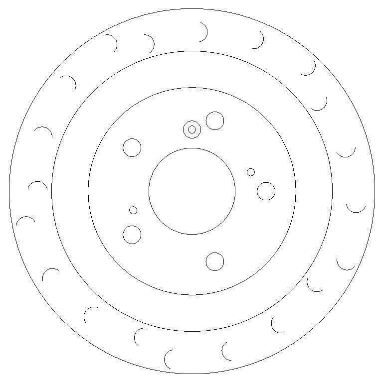 Honda Civic Type R FK2 Rear C-Hook Grooved Brake Discs