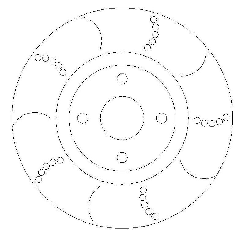 Mazda MX5 MK4 Front Brake Discs Dimpled and Grooved