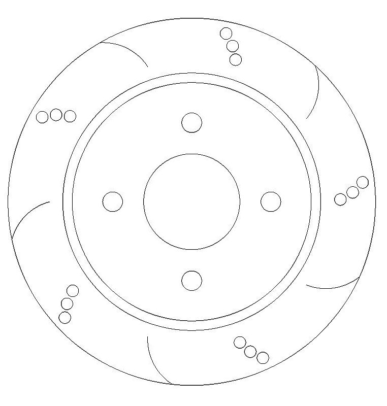 Fiesta ST Rear Brake Discs Dimpled Grooved ST150 ST180