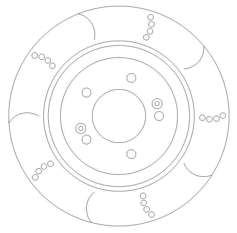 Hyundai I30N Kona N Rear Dimpled & Grooved Brake Discs