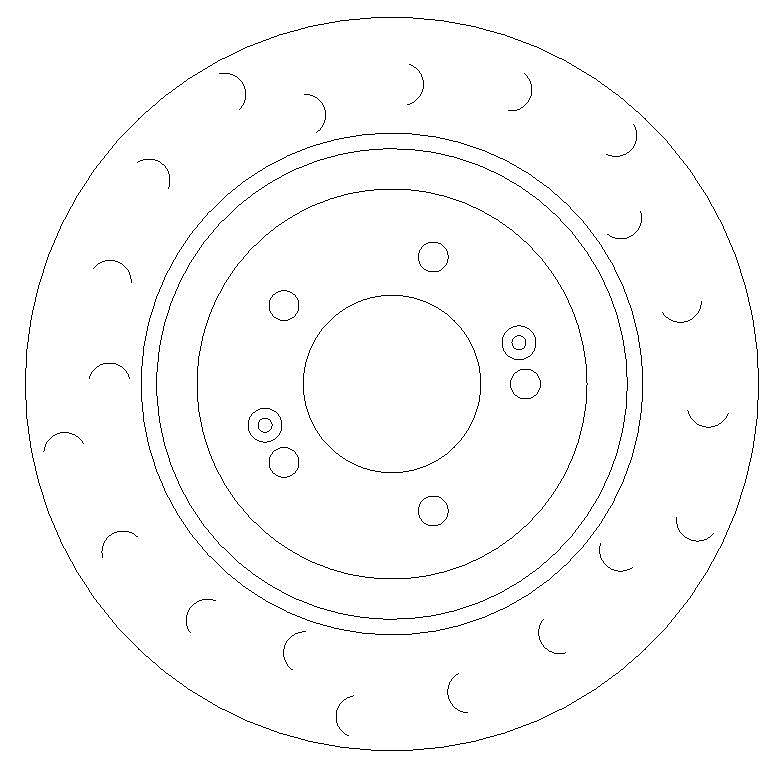 Hyundai I30N Rear C Hook Slotted Brake Discs with Mintex Pads