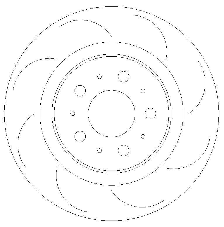 Tesla Model 3 2017- Front Grooved Brake Discs