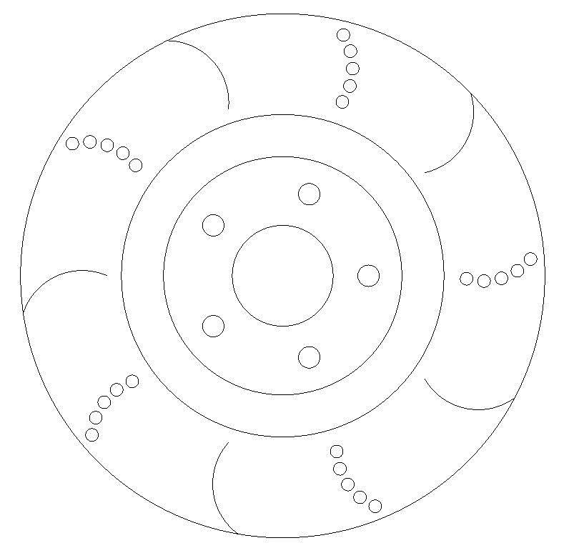 Front Brake Discs 330 mm to fit Ford Focus MK4 (HN) Dimpled & Grooved