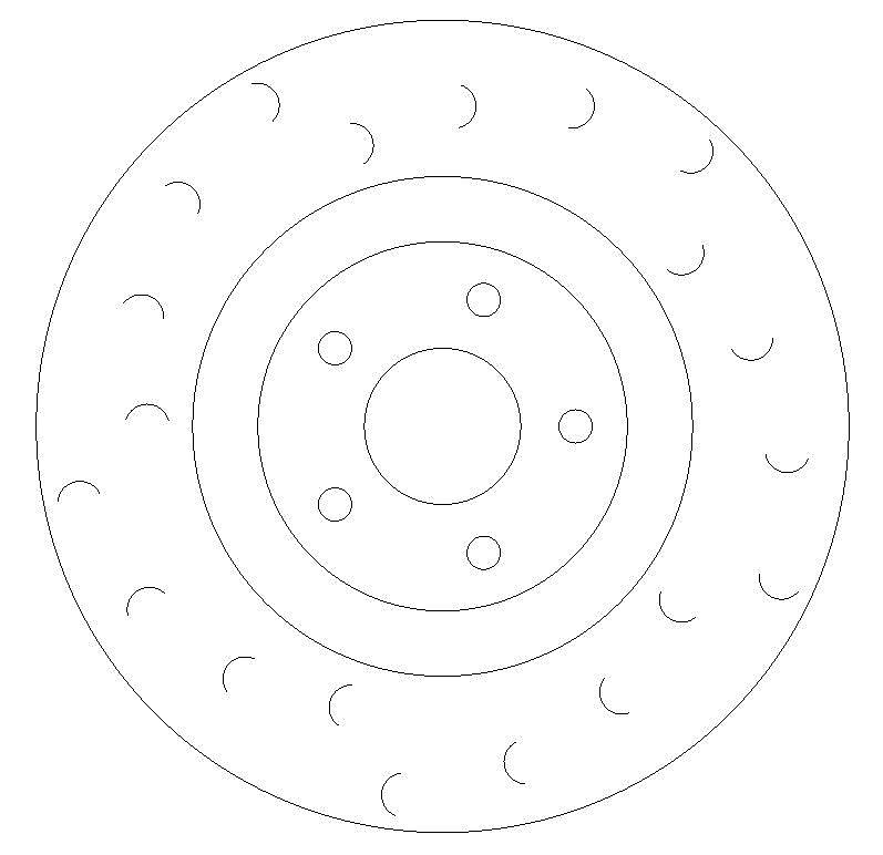 Focus ST MK4 2019- Front C-Hook Grooved Brake Discs