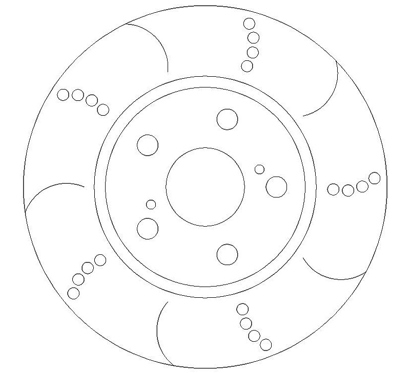 Toyota Celica 1.8 (AT200) Front Dimpled And Grooved Brake Discs