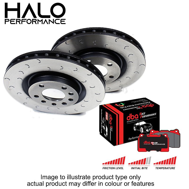 BMW M135i M140i 2-Piece Front C-Hook Discs with DBA Race Brake Pads