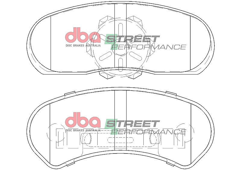 DBA Street Performance Brake Pads 139.4mm x 54.4mm DB1045SP - Front