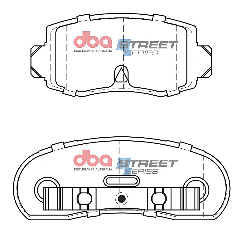 DBA Street Series Ceramic Brake Pads 116/139mm x 53.5/53.2mm DB1078SS - Rear