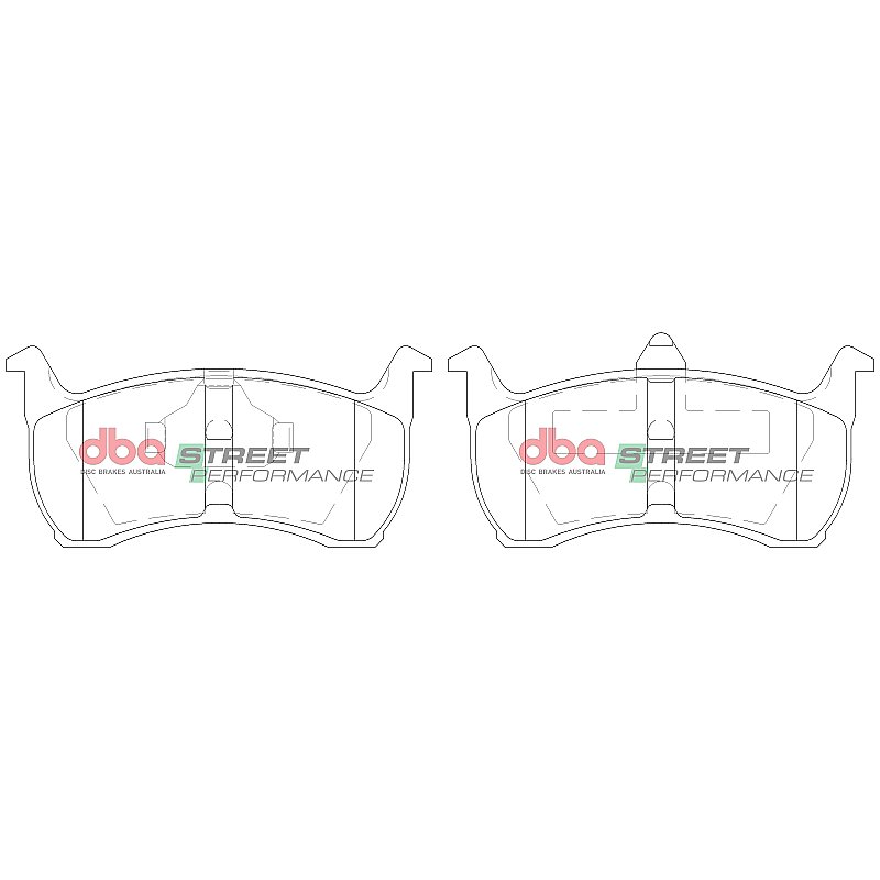 DBA Street Performance Brake Pads 129.6mm x 60.7mm DB1108SP - Front