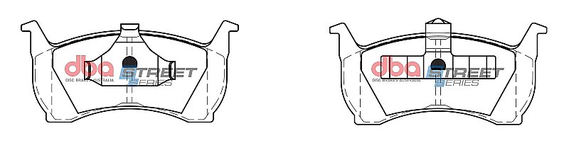 DBA Street Series Ceramic Brake Pads 129.6mm x 60.7mm DB1108SS - Front