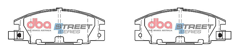 DBA Street Series Ceramic Brake Pads 127.3mm x 50.8mm DB1116SS - Front