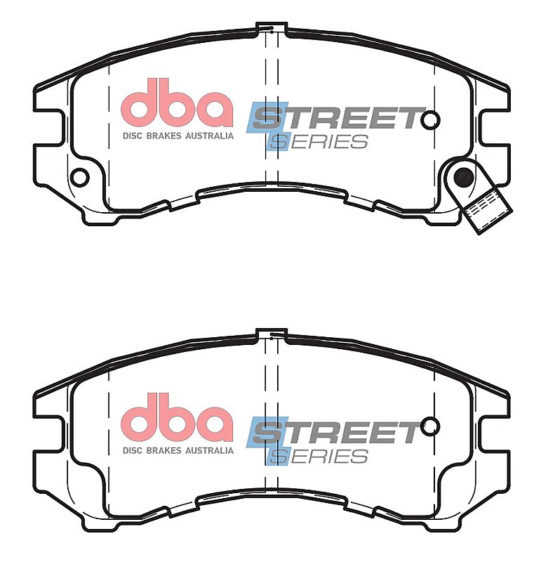 DBA Street Series Ceramic Brake Pads 114.8mm x 47.5mm DB1117SS - Front