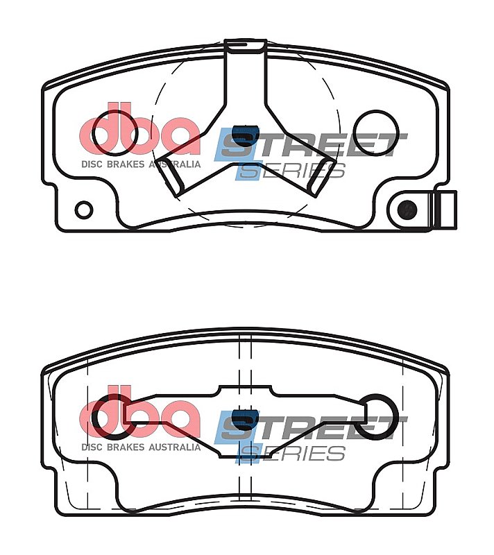 DBA Street Series Ceramic Brake Pads 102.8mm x 47.2mm DB1125SS - Front