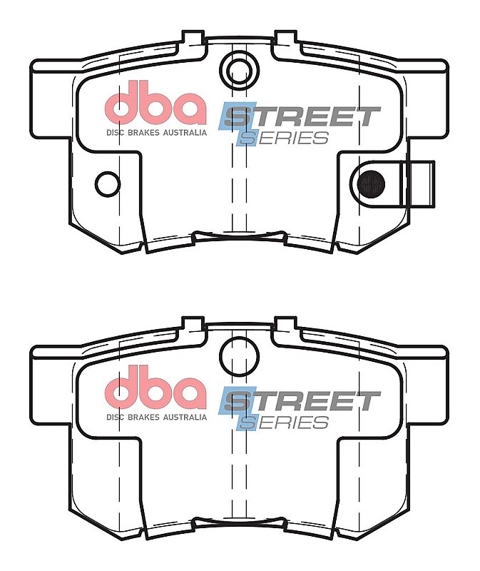 DBA Street Series Ceramic Brake Pads 88.8/88.8mm x 47.6/47.2mm DB1142SS - Rear