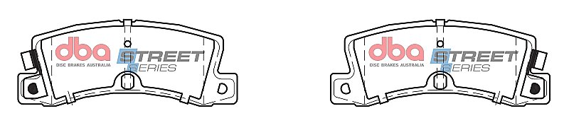 DBA Street Series Ceramic Brake Pads 107.6mm x 42.3mm DB1147SS - Rear