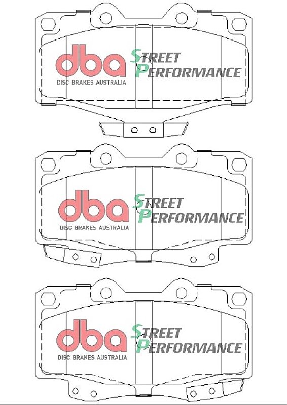 DBA Street Performance Brake Pads 119mm x 74+67.5mm DB1149SP - Front