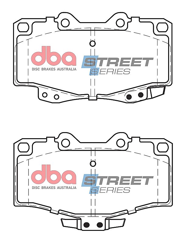 DBA Street Series Ceramic Brake Pads 119.3/119.3mm x 68.1/73.7mm DB1149SS - Front