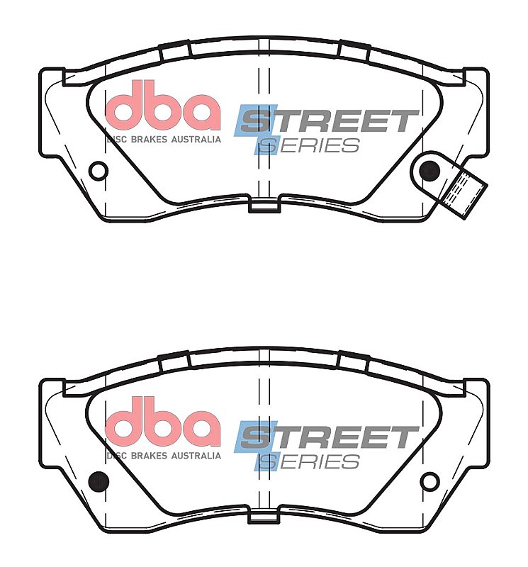 DBA Street Series Ceramic Brake Pads 107.5mm x 44.7mm DB1155SS - Front