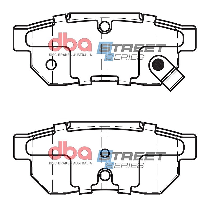 DBA Street Series Ceramic Brake Pads 88.9mm x 35mm DB1163SS - Rear