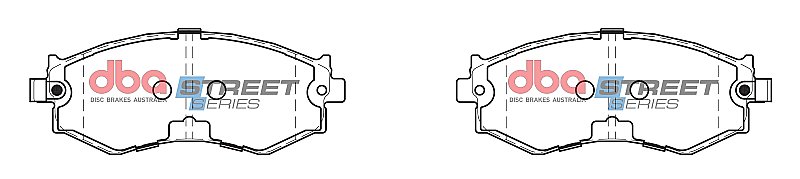 DBA Street Series Ceramic Brake Pads 137.2mm x 54.2mm DB1165SS - Front