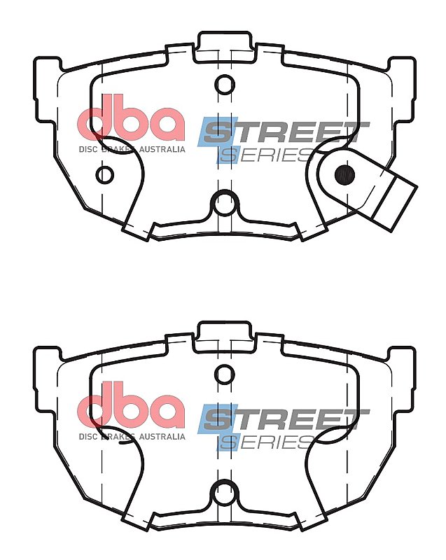 DBA Street Series Ceramic Brake Pads 85.4mm x 46.5mm DB1166SS - Rear