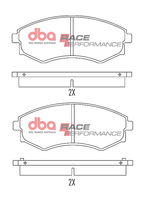 DBA Race Performance Brake Pads 137.1mm x 54.2mm DB1167RP - Front