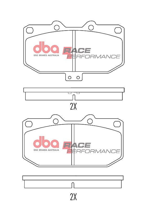 DBA Race Performance Brake Pads 119.3mm x 71.1mm DB1170RP - Front