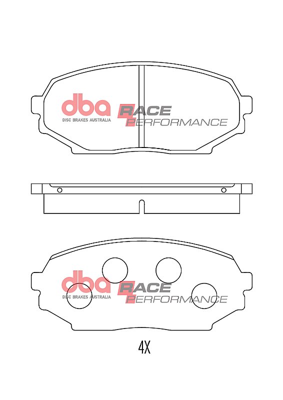 DBA Race Performance Brake Pads 110.1mm x 46mm DB1178RP - Front