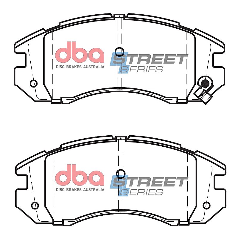 DBA Street Series Ceramic Brake Pads 127.8mm x 54.4mm DB1185SS - Front