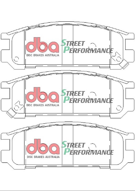 DBA Street Performance Brake Pads 107.7mm x 38.7mm DB1186SP - Rear
