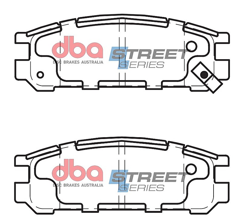 DBA Street Series Ceramic Brake Pads 107.8mm x 38.5mm DB1186SS - Rear