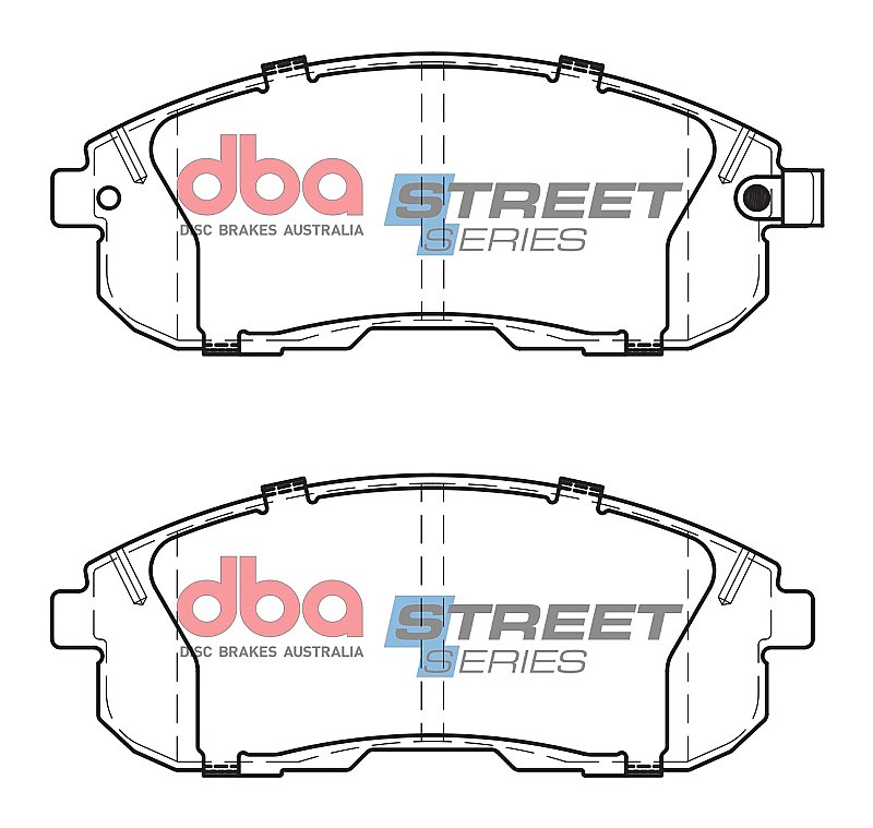 DBA Street Series Ceramic Brake Pads 137.2mm x 54.2mm DB1187SS - Front
