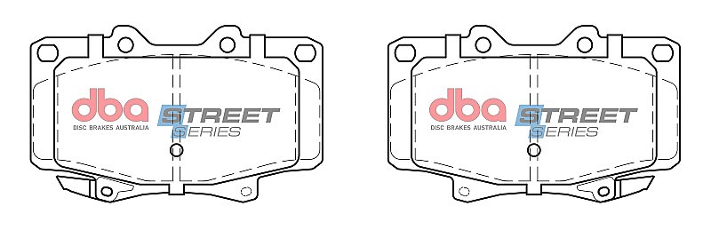 DBA Street Series Semi-Metallic Brake Pads 119.3mm x 71.9mm DB1199SS - Front