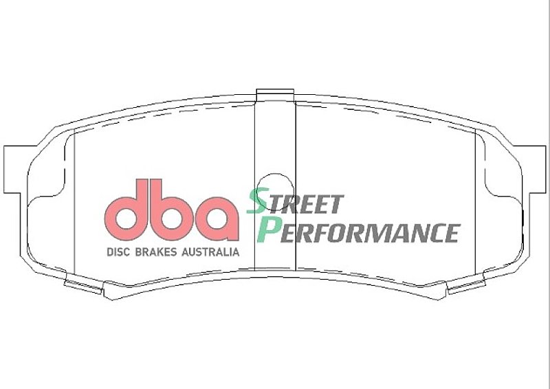 DBA Street Performance Brake Pads 116.3mm x 44.1mm DB1200SP - Rear