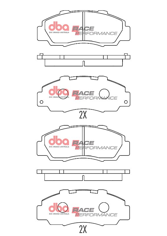 DBA Race Performance Brake Pads 148.7mm x 57.8mm DB1206RP - Front