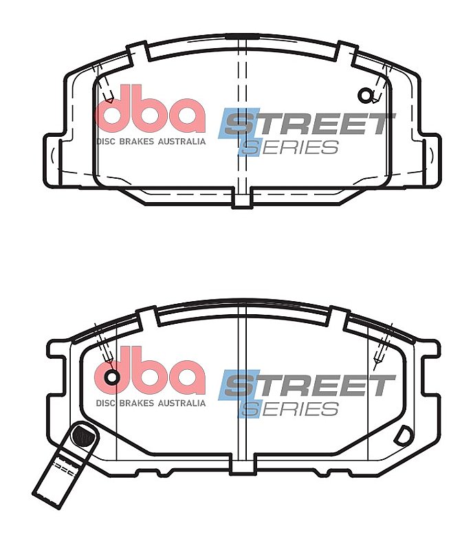 DBA Street Series Ceramic Brake Pads 128.3/128.7mm x 54.9/57mm DB1208SS - Front