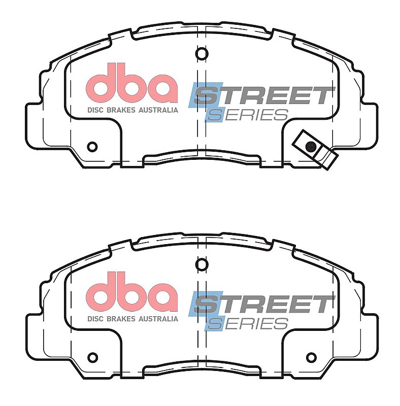 DBA Street Series Ceramic Brake Pads 127.6mm x 52.7mm DB1212SS - Front