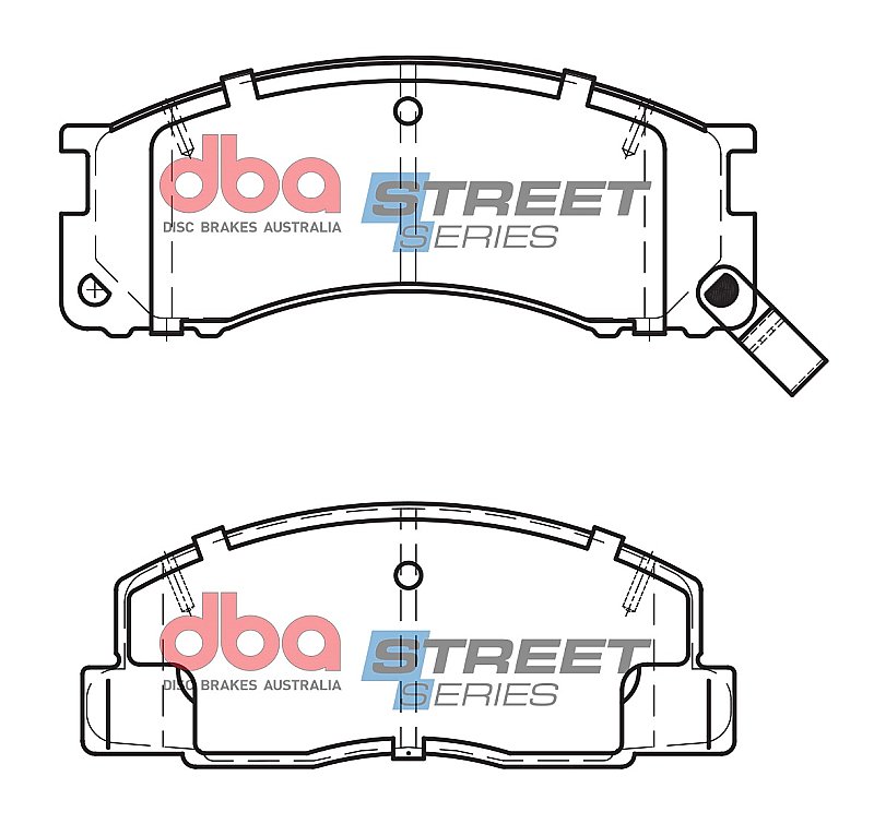 DBA Street Series Ceramic Brake Pads 136.7/128.4mm x 54.9/51.8mm DB1215SS - Front