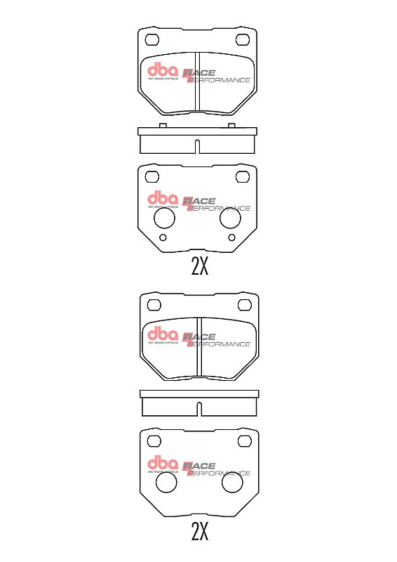 DBA Race Performance Brake Pads 73.2mm x 54.6mm DB1220RP - Rear