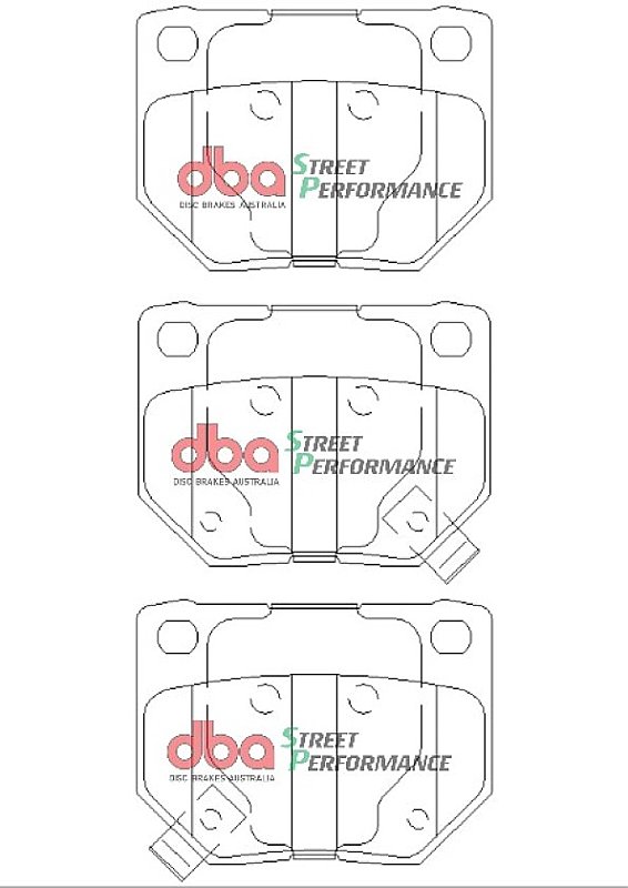 Rear DBA Performance Street Pads to fit Subaru Nissan