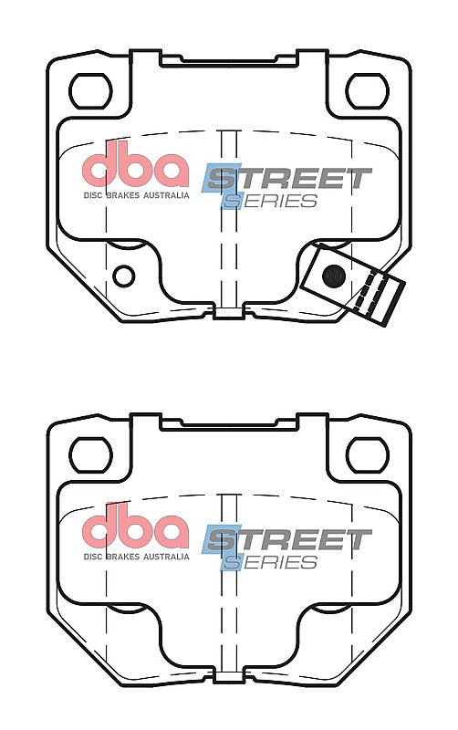 DBA Street Series Ceramic Brake Pads 73.3mm x 54.6mm DB1220SS - Rear