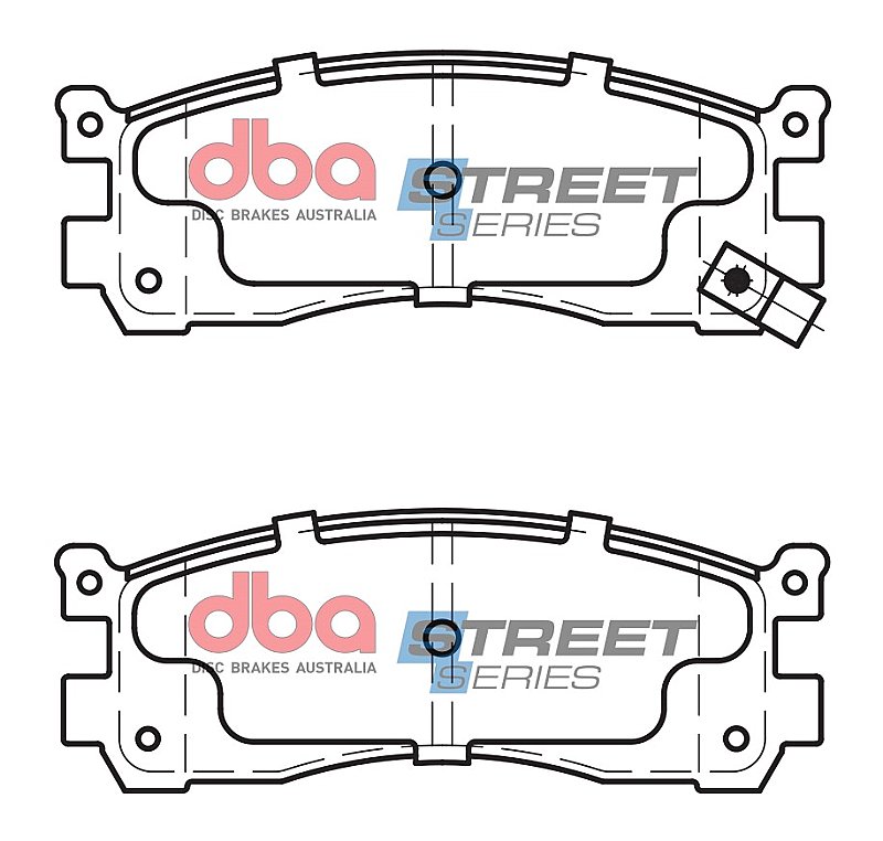 DBA Street Series Ceramic Brake Pads 116.6mm x 42.4mm DB1222SS - Rear