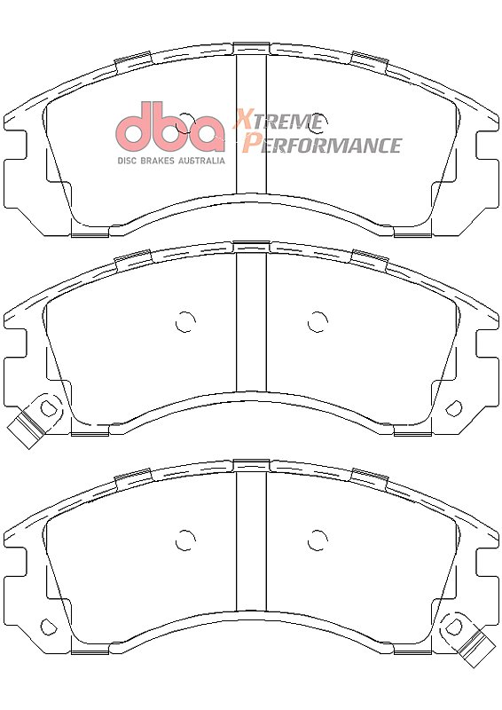 DBA Xtreme Performance Brake Pads 149.6mm x 58.4mm DB1223XP - Front