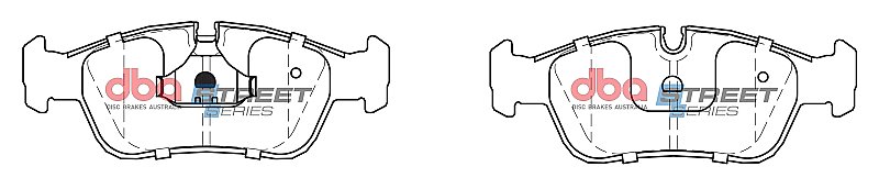 DBA Street Series Ceramic Brake Pads 151.4mm x 57.2mm DB1224SS - Front