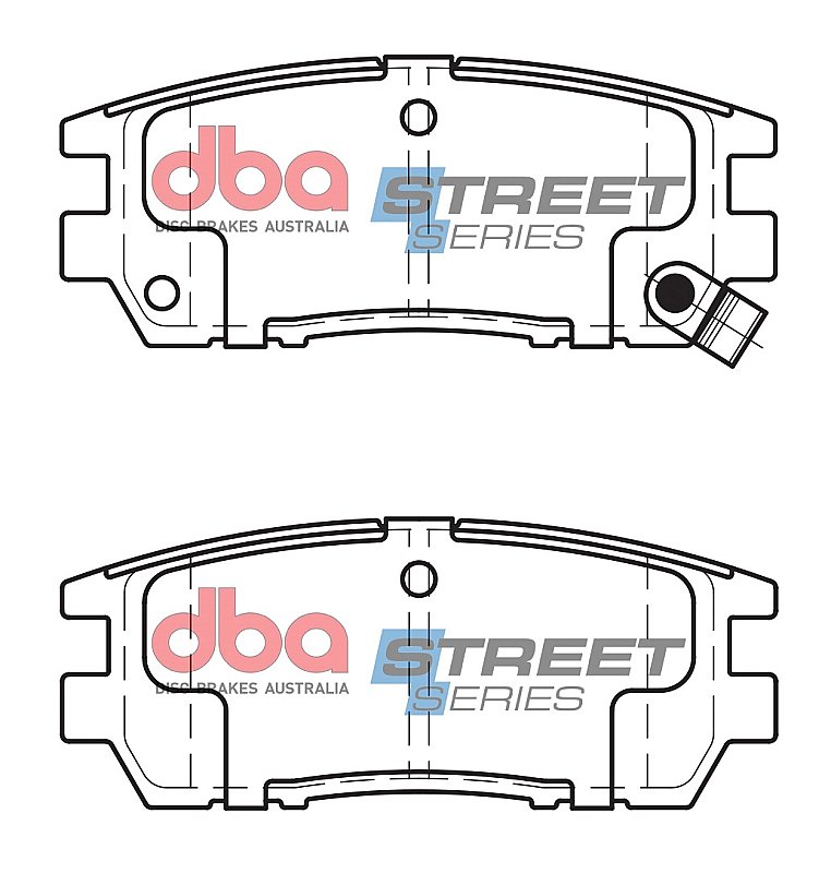 DBA Street Series Ceramic Brake Pads 108mm x 43.4mm DB1231SS - Rear