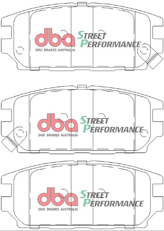 DBA Street Performance Brake Pads 107.6mm x 45.6mm DB1238SP - Rear