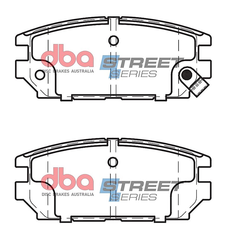 DBA Street Series Ceramic Brake Pads 107.7mm x 45.5mm DB1238SS - Rear