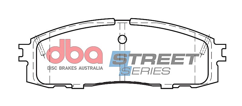 DBA Street Series Ceramic Brake Pads 125.4mm x 41.8mm DB1244SS - Rear
